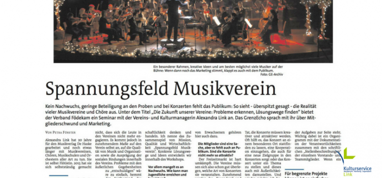 Interview zum Workshop “Zukunft der Musikvereine”